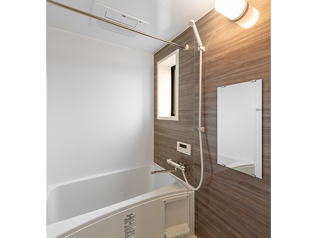 愛知県岩倉市の新築賃貸ガレージハウス/ビルトインガレージ付きメゾネット賃貸アパート「HC-G Iwakura」B棟浴室
