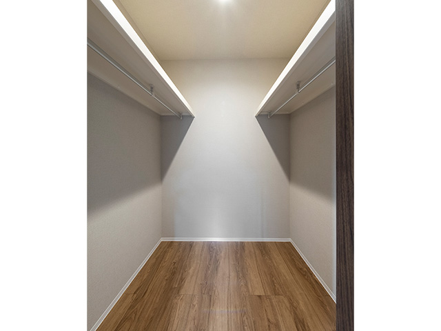 愛知県岩倉市の新築賃貸ガレージハウス「HC-G Iwakura」B棟ウォークインクローゼット