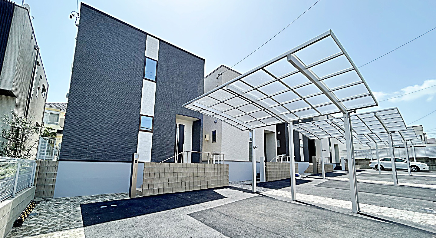 名古屋市名東区の新築賃貸戸建て「クーボ文教台」外観