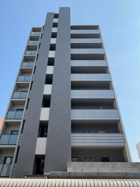 名古屋市北区真畔町、名城線「志賀本通」駅徒歩9分の新築賃貸マンション「Vert桜」外観