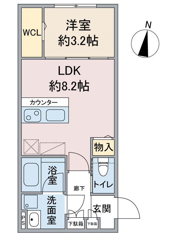 名古屋市中川区運河通の新築賃貸マンション「CrossRoad SasashimaLive」 1号室　2LDK