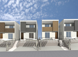 名古屋市守山区吉根の新築一戸建て住宅「（仮称）宝が丘貸家」外観