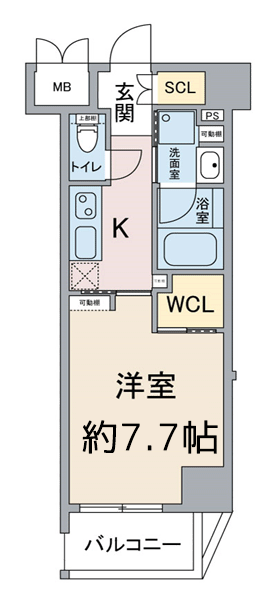 名古屋市瑞穂区弥富通の新築賃貸マンション「ユニレジデンス瑞穂運動場東」間取り