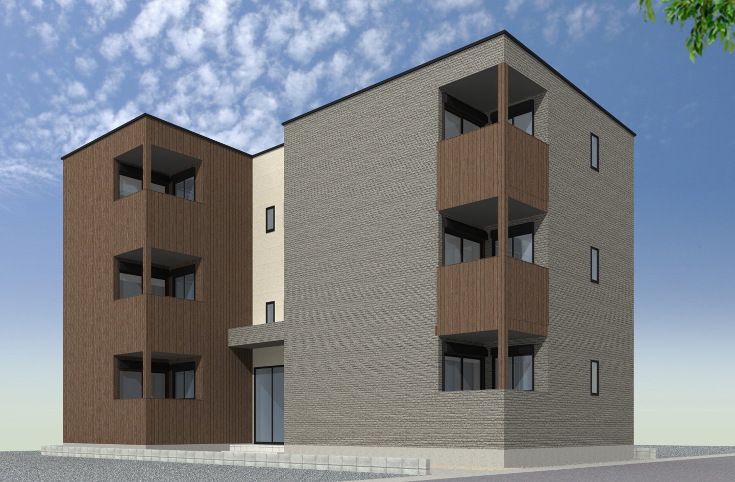 豊田市山之手の新築木造3階建て賃貸アパート「エテルナ山之手」